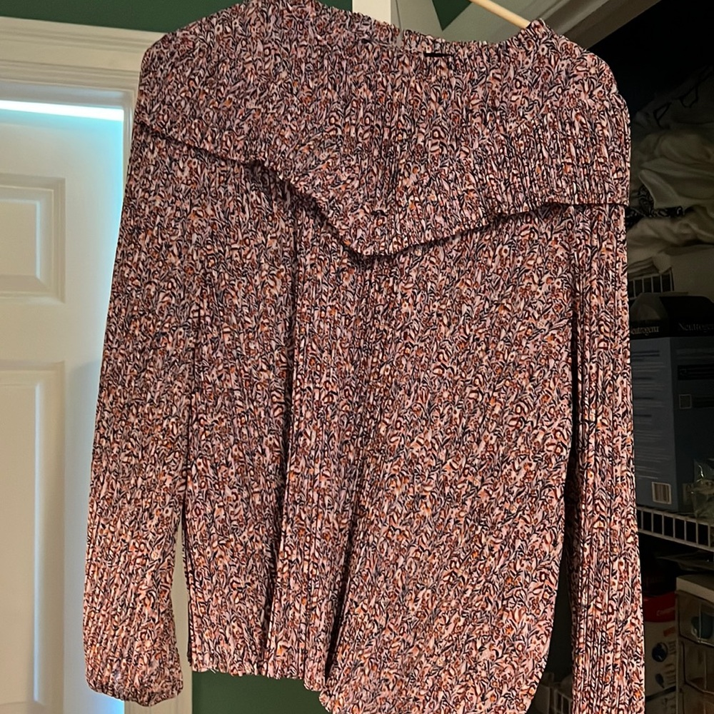 J crew ruffled top